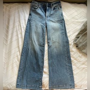 WOMENS, AMERICAN EAGLE, SUPER STRETCH, WIDE LEG, JEANS